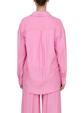Camisa Only Tania rosa para mujer