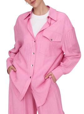 Camisa Only Tania rosa para mujer