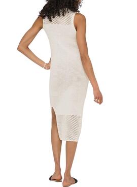 Vestido Only Lalula beige para mujer