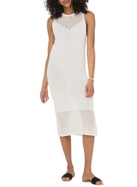 Vestido Only Lalula beige para mujer