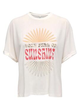 Camiseta Only Free blanco para mujer