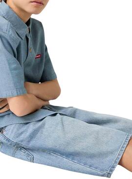 Bermudas Levis Denim Skate azul para niño