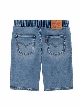Bermuda Levis skinny dobby claro para niño