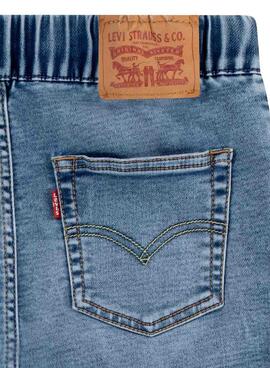 Bermuda Levis skinny dobby claro para niño