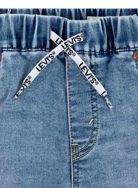 Bermuda Levis skinny dobby claro para niño