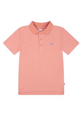 Polo Levis Back Neck Tape naranja para niño