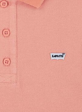 Polo Levis Back Neck Tape naranja para niño