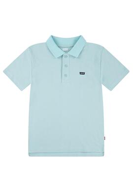 Polo Levis Back Neck Tape turquesa para niño