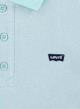 Polo Levis Back Neck Tape turquesa para niño