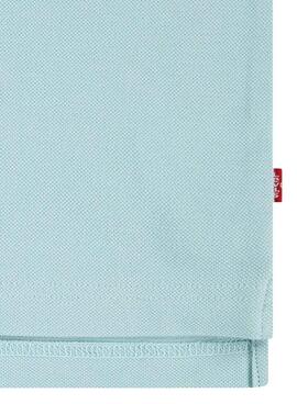 Polo Levis Back Neck Tape turquesa para niño
