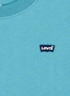 Camiseta levis Batwing Chest Hit azul para niño