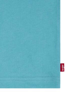 Camiseta levis Batwing Chest Hit azul para niño