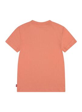 Camiseta Levis Batwing naranja para niño