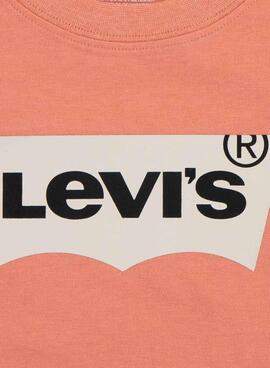 Camiseta Levis Batwing naranja para niño