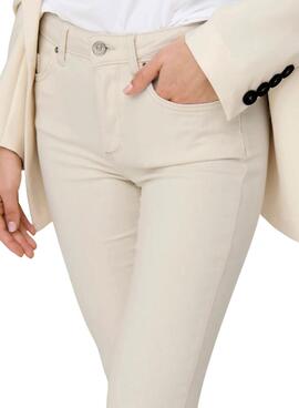 Pantalón vaquero Only Blush beige para mujer