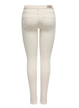 Pantalón vaquero Only Blush beige para mujer