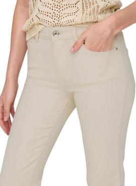 Pantalón vaquero Only Ann Kenya beige para mujer