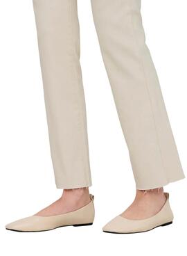 Pantalón vaquero Only Ann Kenya beige para mujer