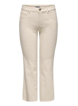 Pantalón vaquero Only Ann Kenya beige para mujer