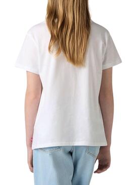 Camiseta Levis Batwing Fill blanca para niña