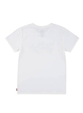 Camiseta Levis Batwing Fill blanca para niña