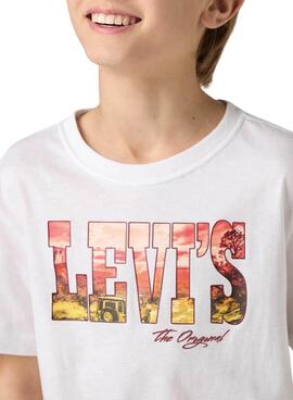 Camiseta Levis Off Road blanco para niño