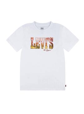Camiseta Levis Off Road blanco para niño