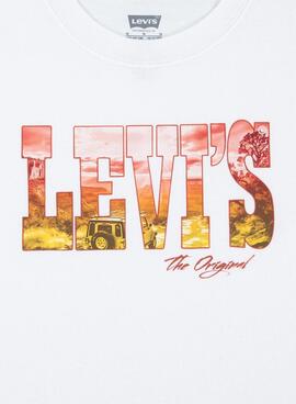 Camiseta Levis Off Road blanco para niño