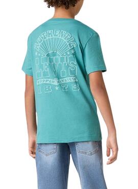 Camiseta Levis Sun azul para niño