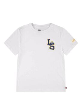 Camiseta Levis LS Monogram blanco para niño