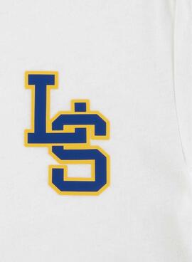 Camiseta Levis LS Monogram blanco para niño