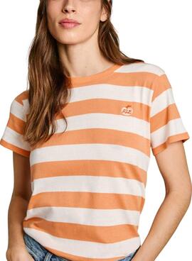 Camiseta Pepe Jeans Jinx naranja para mujer