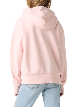 Sudadera Levis Seasonal con capucha rosa para niña
