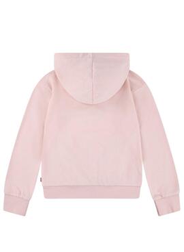 Sudadera Levis Seasonal con capucha rosa para niña