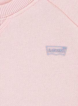 Sudadera Levis Silicone Batwing rosa para niña