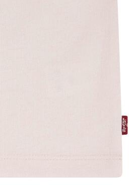 Camiseta Levis Roll Cuff rosa para niña