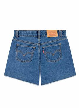 Short vaquero Levis A Line azul para niña