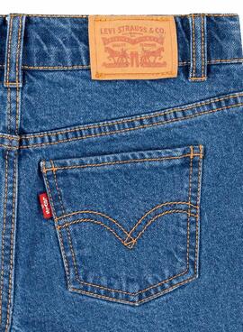 Short vaquero Levis A Line azul para niña