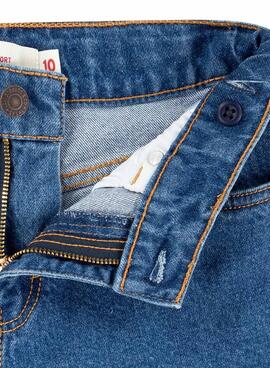 Short vaquero Levis A Line azul para niña