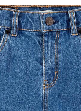 Short vaquero Levis A Line azul para niña