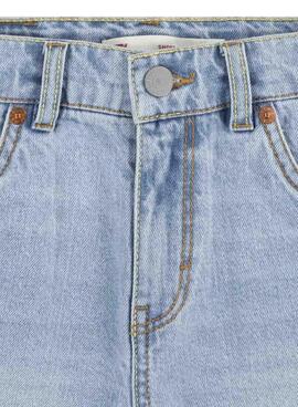Short vaquero Levis A Line azul claro para niña