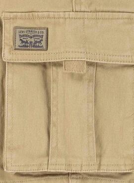 Bermudas Levis Cargo tradicional tostado para niño