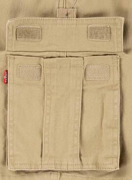 Bermudas Levis Cargo tradicional tostado para niño