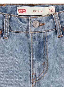 Short vaquero Levis 511 slim azul claro para niño