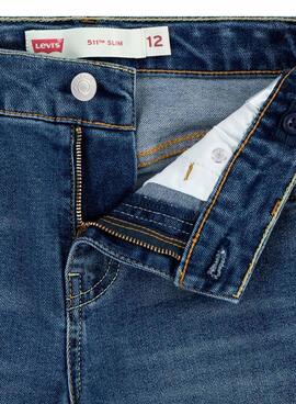 Short vaquero Levis 511 slim azul para niño