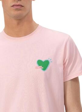 Camiseta El Pulpo Estampado The Artist rosa para hombre