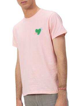 Camiseta El Pulpo Estampado The Artist rosa para hombre