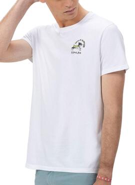 Camiseta El Pulpo Estampado Daily Routine blanco para hombre