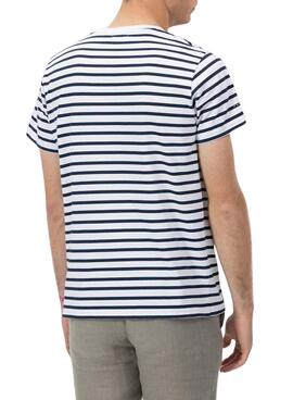 Camiseta El Pulpo estampado rayas blanco para hombre