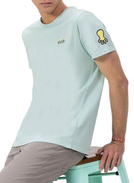 Camiseta El Pulpo tripe logo dibujado turquesa para hombre